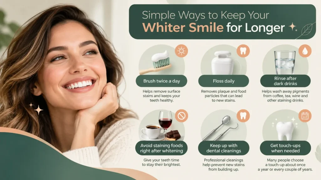 simple ways to keep your whiter smile for longer